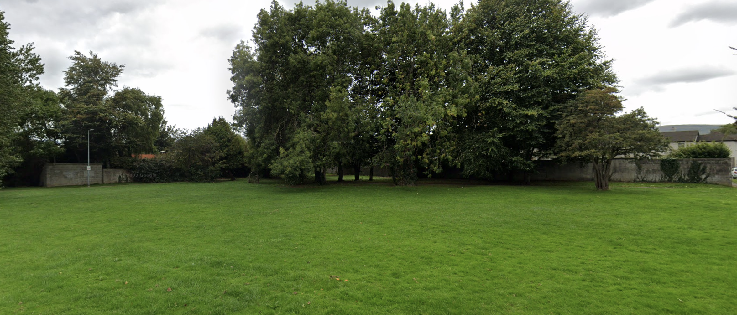 Hazel Avenue green area with trees